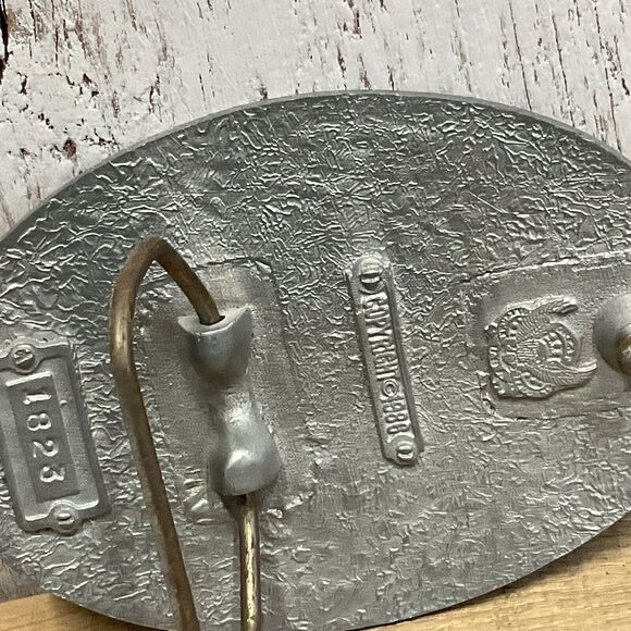 The United States of America Belt Buckle 1986 Mens Patriotic Goldtone Center - Picture 5 of 6